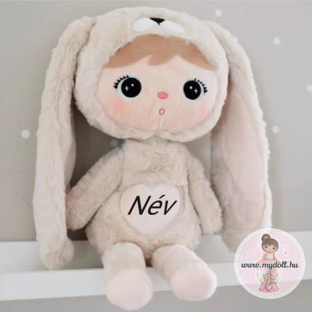 Névre szóló baba- bézs nyuszi (világos) 