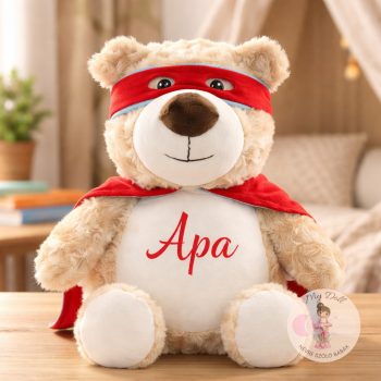 Névre szóló szuperhős maci plüss 