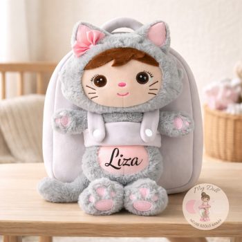 Névre szóló hátizsák - cica lány 