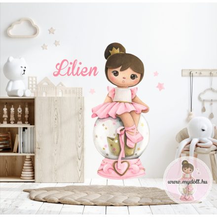 Falmatrica Mydoll baba  XL - rózsaszín (Névre szóló falmatrica)