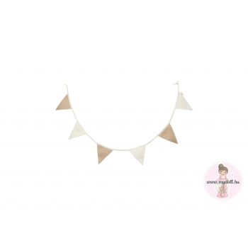 Zászlófüzér Biscuit/Ivory girland