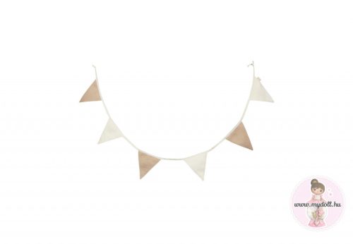 Zászlófüzér Biscuit/Ivory girland