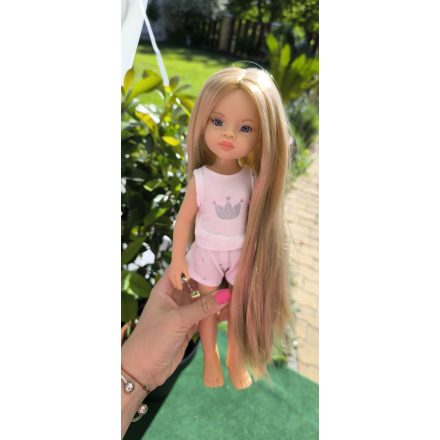 Játék hajasbaba Manica pizsamában extra hosszú hajjal 32cm Paola Reina 