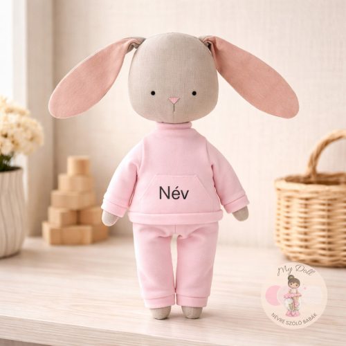 Névre szóló nyuszi plüss - 30 cm + ajándék sellő ruha