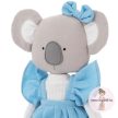 Névre szóló koala baba kék ruhában - 30 cm