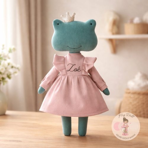 Névre szóló béka királylány- 30 cm
