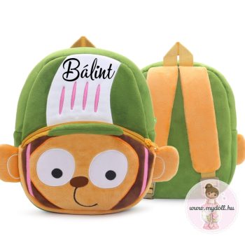 Névre szóló óvodai hátizsák - sapkás majom