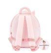 Nyuszi babás hátizsák masnival - levehető babával (púder rózsaszín )