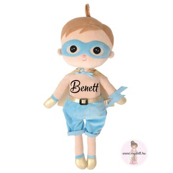 Névre szóló baba, szuperhős - kék (Új) XL méret