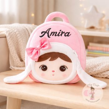 NÉVRE SZÓLÓ HÁTIZSÁK- Masnis nyuszi hátizsák  