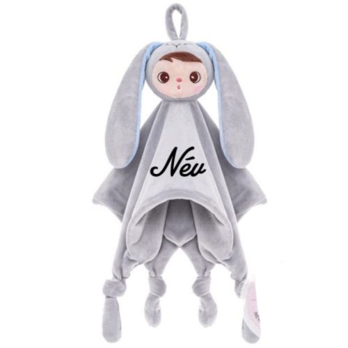 Szundikendő névre szóló - nyuszi baba ( kék) 