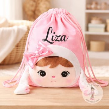 Tornazsák  névre szóló - masnis nyuszi