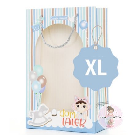 Ajándék tasak kék XL