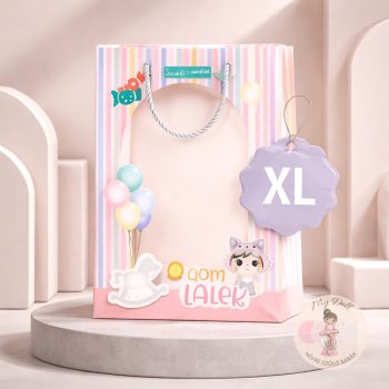 Ajándék tasak rózsaszín XL