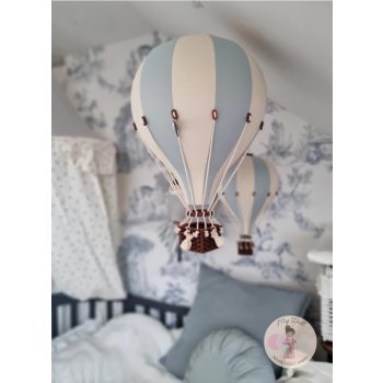 Hőlégballon dekor - Kék fehérrel M