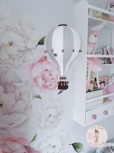 Hőlégballon dekor - Szürke S