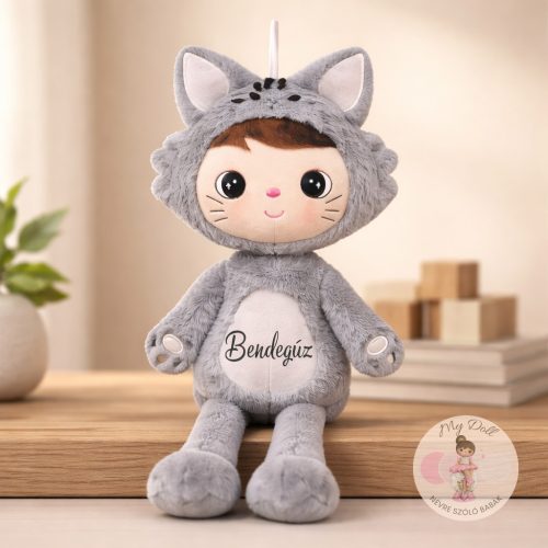 Cica fiú baba névre szóló - Új (szürke)