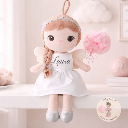 Angyal baba névre szóló baba (új, fehér)