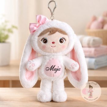 Pihe-puha fehér mosolygós nyuszi 30 cm