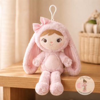 Pihe-puha rózsaszín mosolygós nyuszi 30 cm