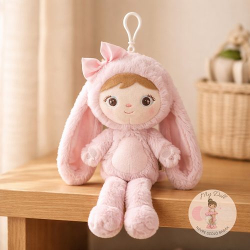 Pihe-puha rózsaszín mosolygós nyuszi 30 cm