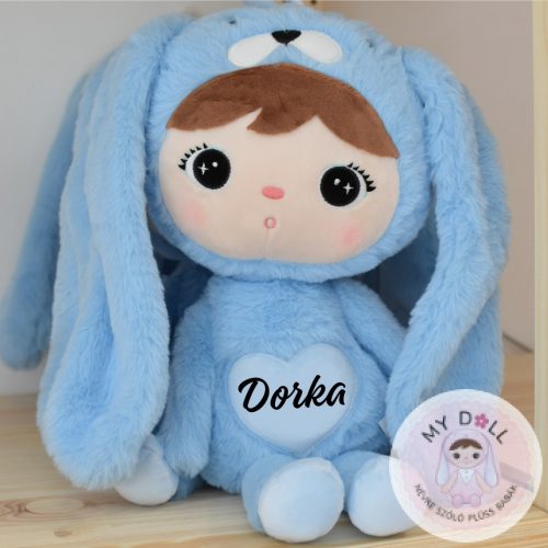 Névre szóló nyuszi baba - kék 