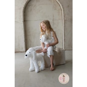 Plüss kutya névre szóló- fehér (35 cm)