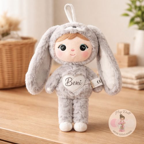 Nyuszi baba szürke 30 cm