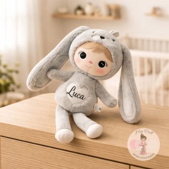 Nyuszi baba szürke 50 cm