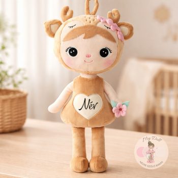 Őzike névre szóló baba virággal