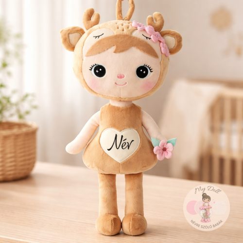 Őzike névre szóló baba virággal