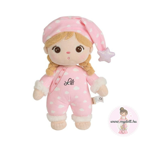 Névre szóló lány baba pizsamában (rózsaszín)