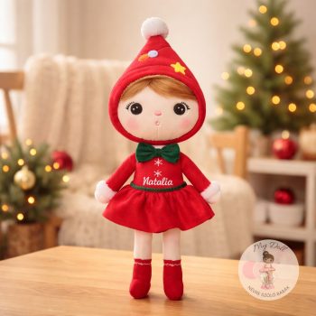 Szoknyás mikulás baba - névre szóló baba 