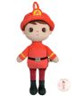 Tűzoltó baba- névre szóló baba 40 cm