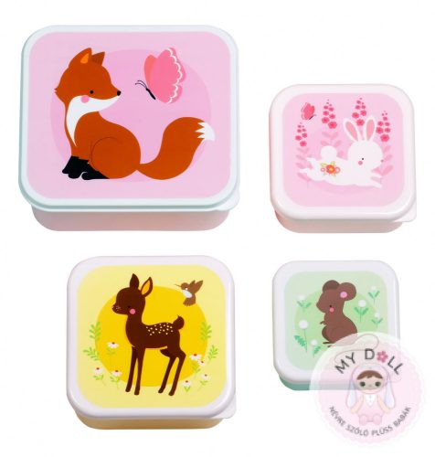 Uzsonnás doboz, ERDEI BARÁTOK (4 db-os)