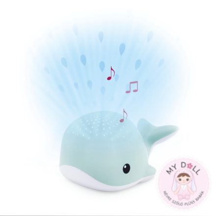 Zazu – WALLY bálna projektor (kivetítő) nyugtató dallamokkal, kék
