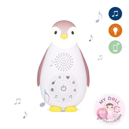  Zazu – ZOE music box és éjjeli fény (bluetoothos, vezeték nélküli), rózsaszín