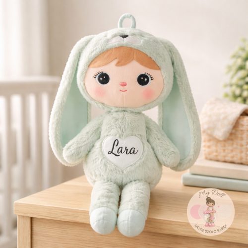 Névre szóló nyuszi baba (Zöld)
